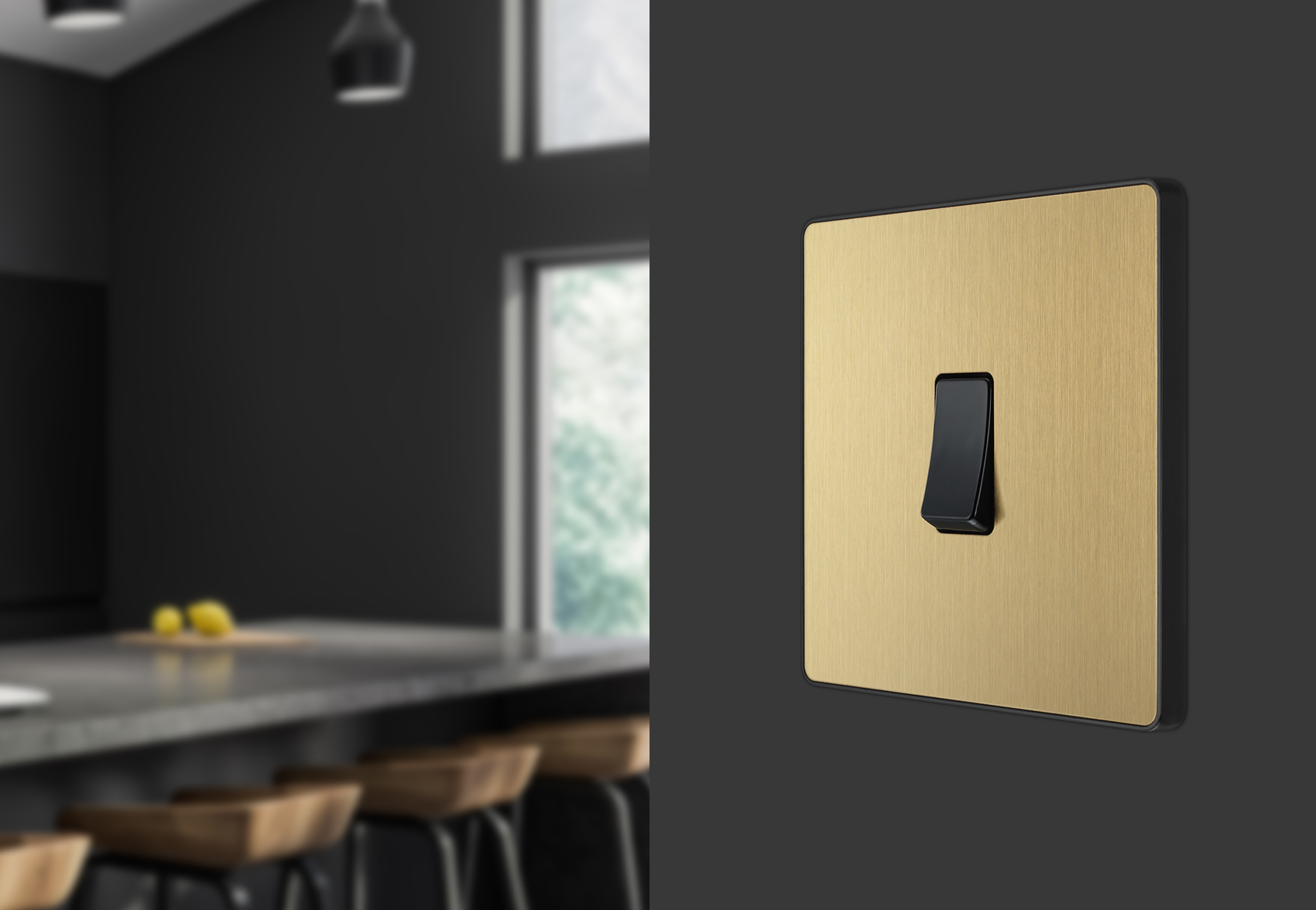 BG Electrical Evolve Sekundäre Telefonsteckdose - Schwarz/chrom, Schraubenlos, Für 35-mm-Box